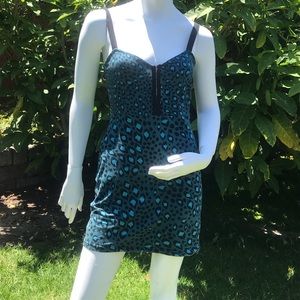 Blue Leopard print dress